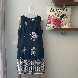 Blue printed dress